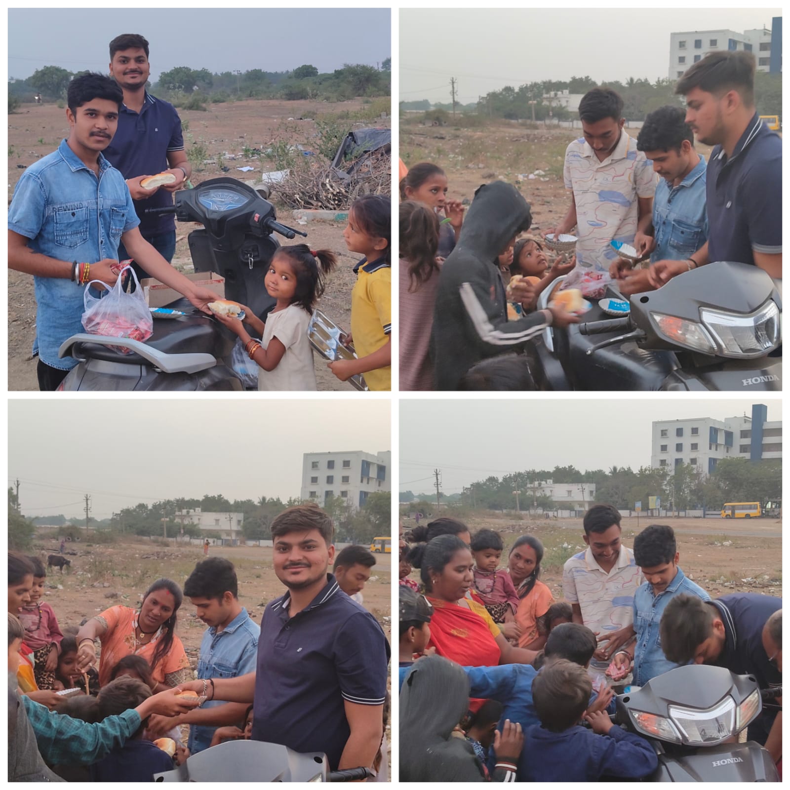 નમ્રતાગ્રીન ફાઉન્ડેશન દ્વારા દાતાશ્રી તરૂણભાઈ નદીયાપરા ના જન્મદિવસ નિમિતે ઝુપ્પડપટ્ટી વિસ્તારના બાળકો ને નાસ્તો કરાવામાં આવ્યો